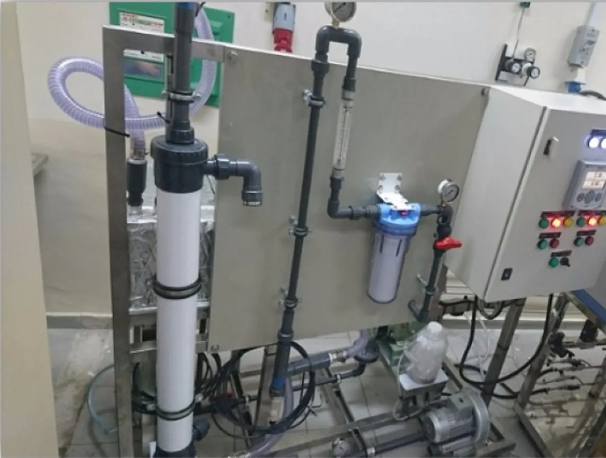 Nanofiltration pilot rig in the Singapore laboratory.